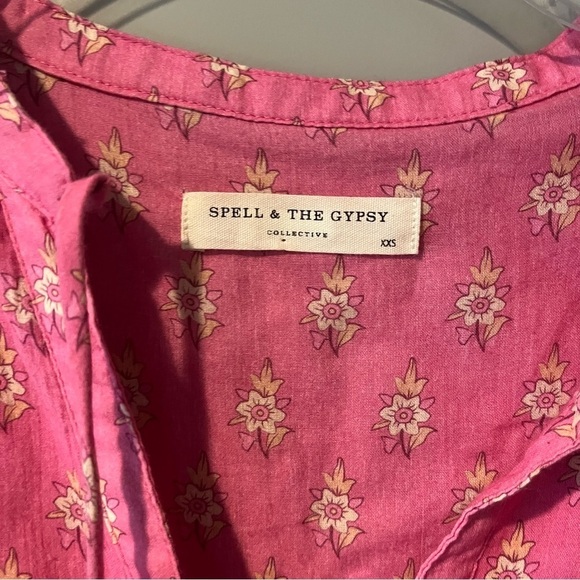 Spell & The Gypsy Collective Size XXS Utopia Tunic Dress Pink Boho Festival - Picture 3 of 5